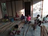 SANDING OF BAMBOO NODES